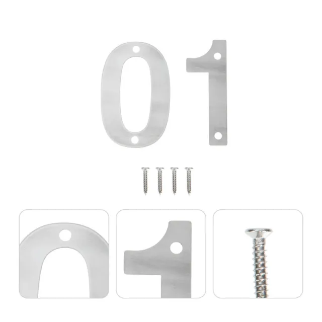Adesivo acciaio inox numero cassetta delle lettere in acciaio inox da personalizzare