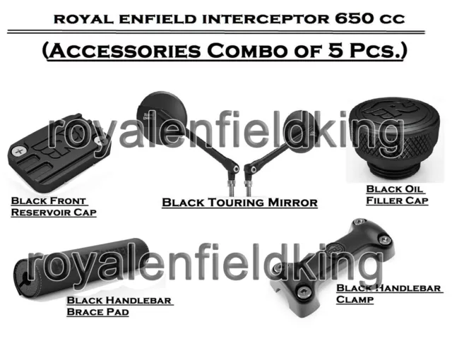 Véritable Royal Enfield Gt & Intercepteur 650 Accessoires Combo Paquet 5 Pcs CP