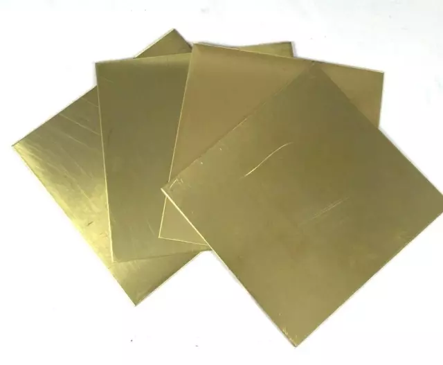 New Brass Metal Thin Sheet Foil Plate Shim Thick 0.5mm/0.8mm/1mm/2mm 100X100mm