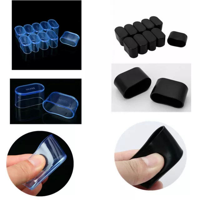 10Pcs Chair Leg End Caps Oval Shape Furniture Feet Cover Tips Floor Protective