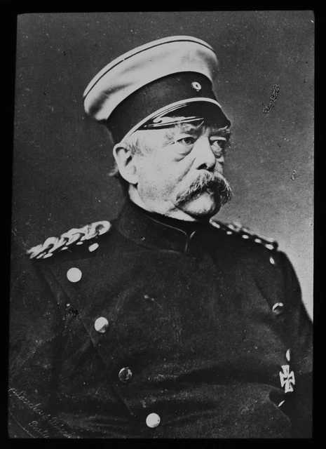 WW1 OTTO VON BISMARCK Magic Lantern Slide PHOTO WORLD WAR ONE