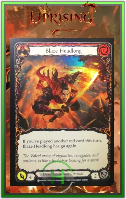 Blaze Headlong Red Rainbow Foil - FAB:Uprising - UPR092 - Carte Anglaise