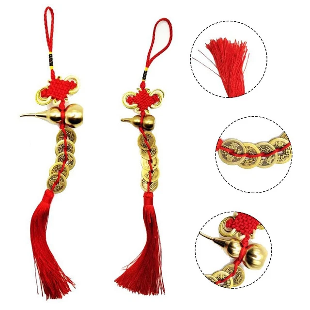 Chinese Brass Gourd Five Emperors Coin Car Pendant Copper Coin For Car Hanging