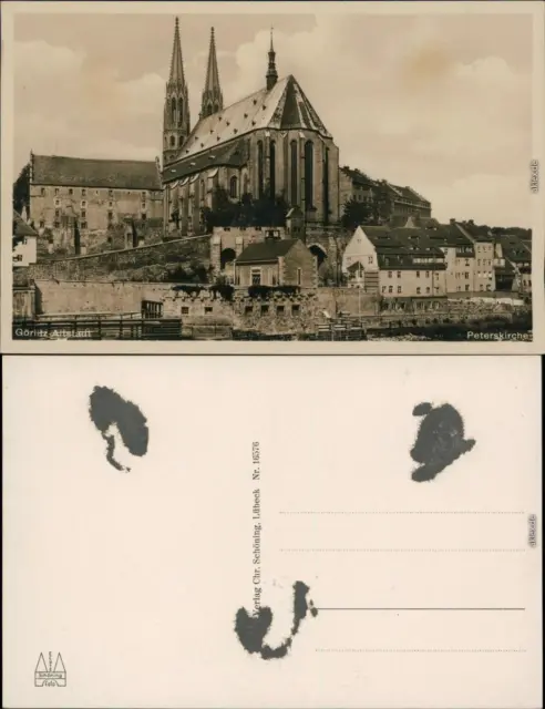 Görlitz Zgorzelec Pfarrkirche St. Peter und Paul, Neißepartie 1930