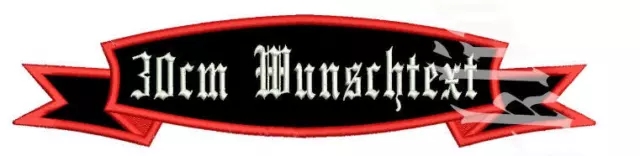 Namenschild ,Wunschtext, Name, Aufnäher hochwertig bestickt ca 6,5x30cm