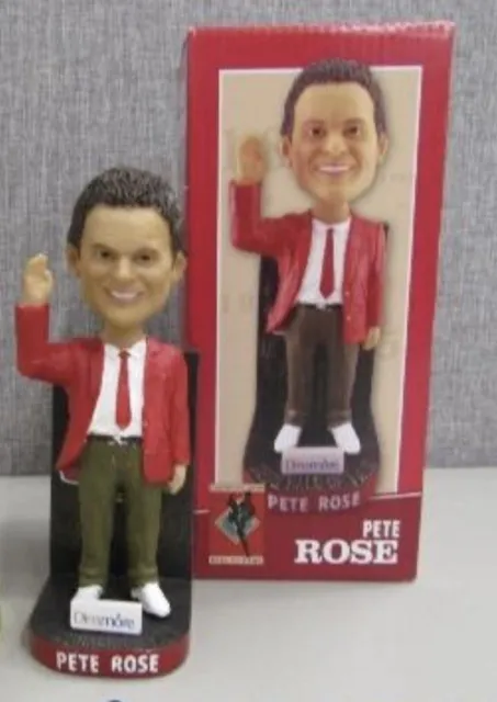 Pete Rose Bobblehead Cincinnati Reds Hall of Fame Museum With Box