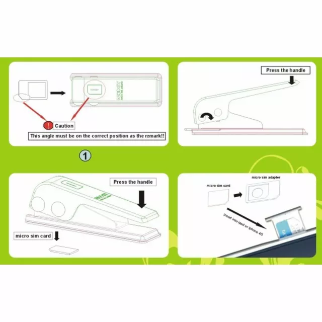 Cortador tarjeta Sim a Microsim(iPad-Ipad 2-iPhone 4) Noosy + 2 adaptadores Micr 3