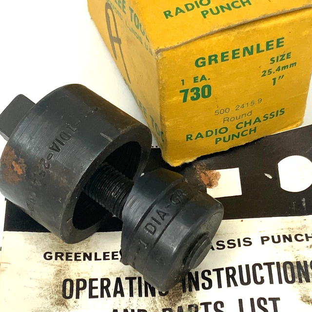 GREENLEE No 730 1.0" Round Radio Chassis Punch 25.4mm Qty of 1