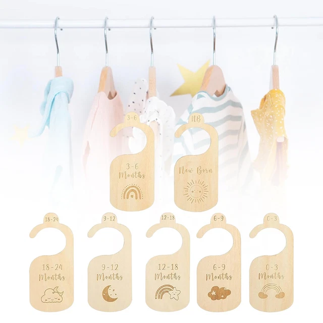 7 Pieces Adorable Closet Baby Size Dividers Nursery Clothes Organizers