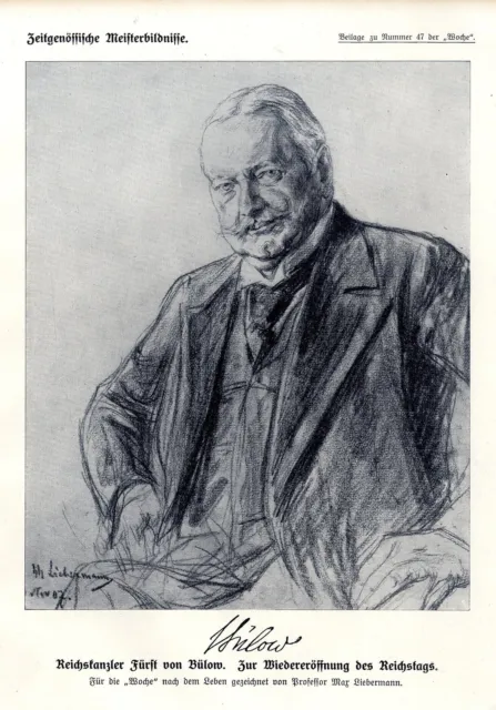 Reichskanzler Fürst von Bülow von Prof.Max Liebermann c.1907