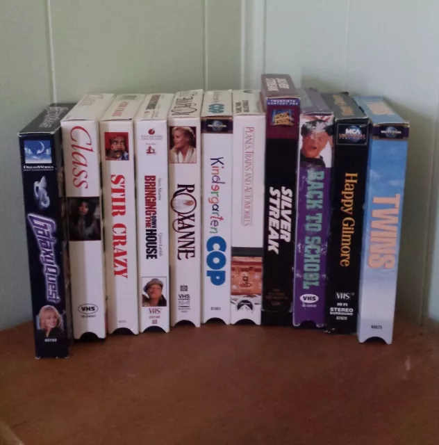 Lot Of 11 Vhs Vcr Cassette Tapes Comedy Movies Happy Gilmore Twins Galaxy Quest