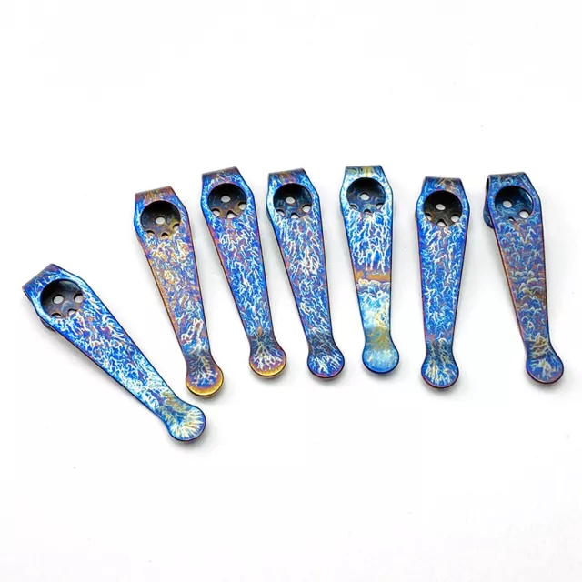New Titanium Alloy Pocket Knife Back Clip For Spyderco C81 Paramilitary 2