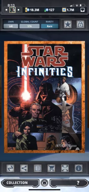 Topps Star Wars Digital Card Trader Orange Evolution: Comics Infinities Insert