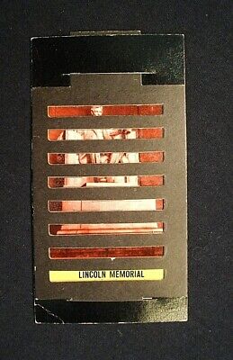 1965 Topps PUSH PULL card #35 LINCOLN MEMORIAL - WASHINGTON MONUMENT