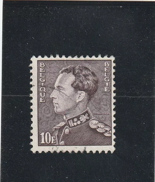 L5313 BELGIQUE TIMBRE N° Y&T 434A de 1936-46 " Leopold III " Oblitéré