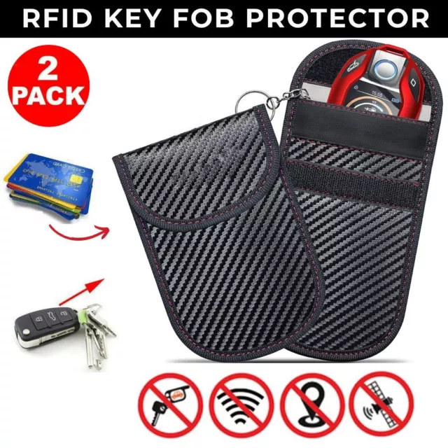 2x Autoschlüssel Signalblocker Etui Faraday Etui Original Defender RFID Sperrtasche