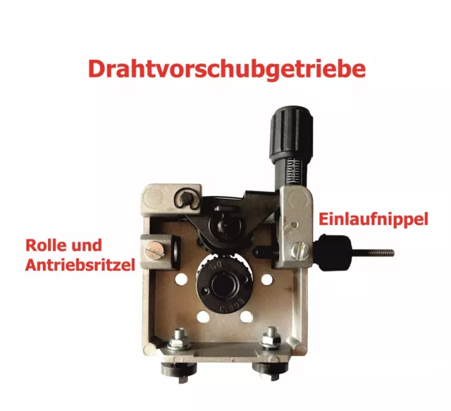 Drahtvorschubgetriebe Verzahnter 2-Rollen Antrieb 30x12mm DV Rolle