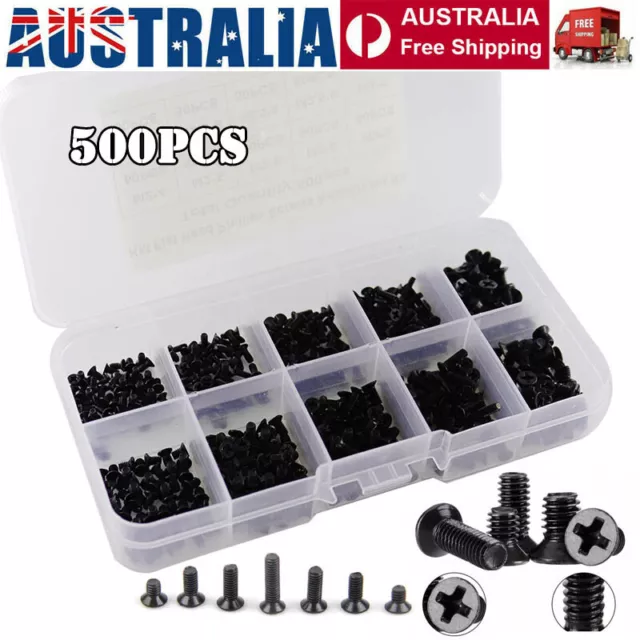 500Pcs Computer Screws Standoffs Screw Kit Parts for Universal Desktop PC Laptop