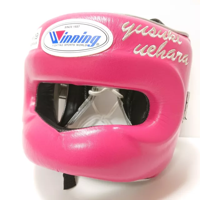 Winning Boxing Head Gear  Full Face Type CO-FG-5000 Size S Dark pink/Silver