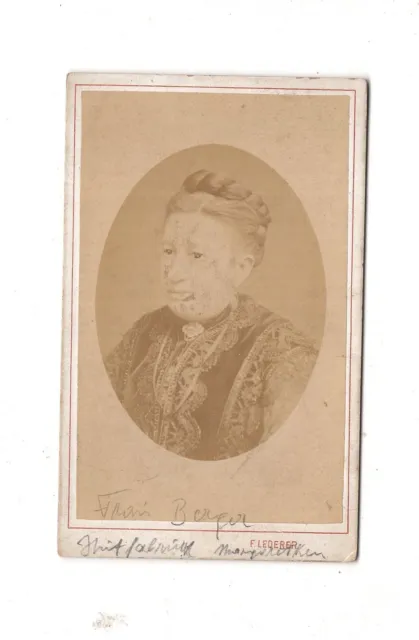 F. Lederer CDV photo portrait of women / woman Berger - Vienna 1870s