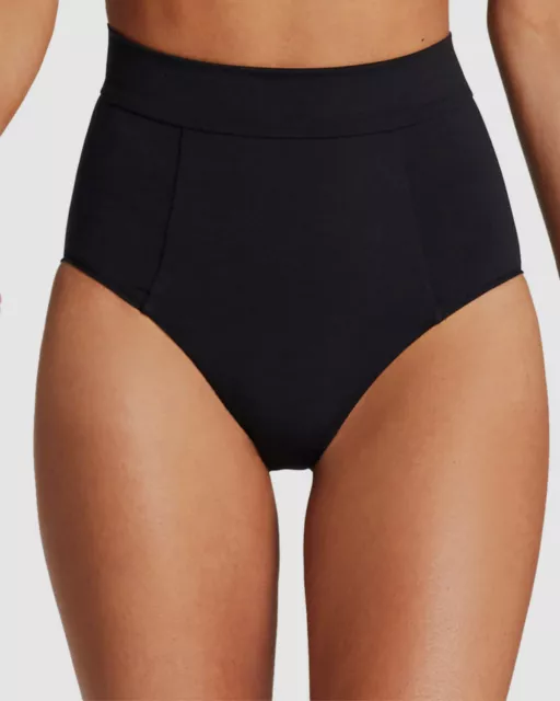 $135 Vitamin A Women's Black Elena High-Waist Bikini Bottom Swimwear Size XL/12