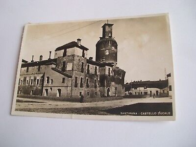 Pavia Sartirana Castello Ducale franc parz asp pieghine 1941 spedita f p 