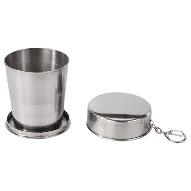 Tasse télescopique en acier inoxydable accessoire de camping extérieur durable