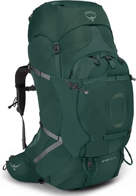 Osprey Aether Plus 100 Men's Backpacking Backpack Axo Green Large/X-Large