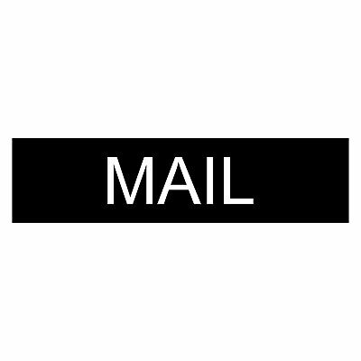 MAIL Sign for Mailbox Letter Box Letterbox - 30 Colours 7 Small Medium Sizes