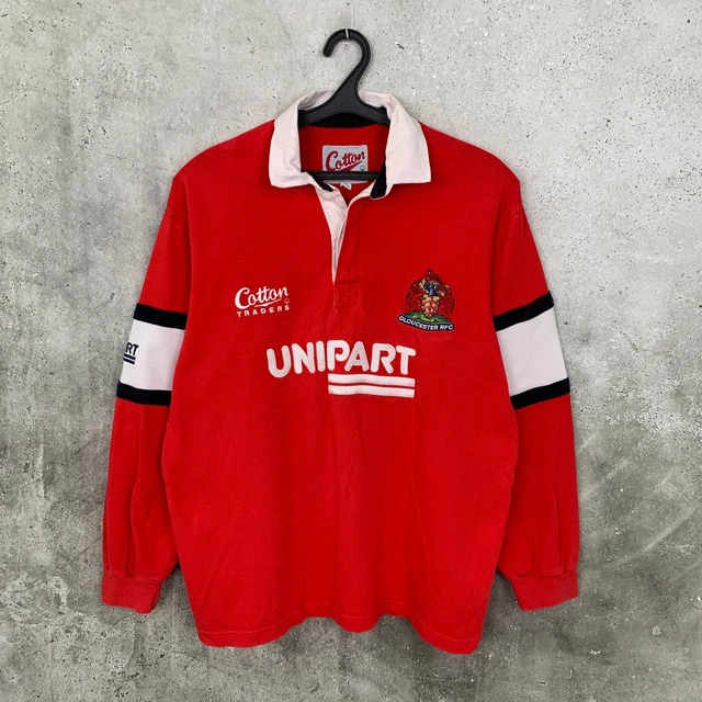 Maillot Rugby Gloucester Domicile 2003-04 – Cotton Traders, Manches Longues, Taille Y