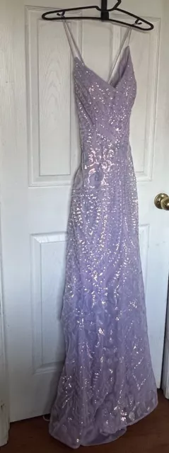 STUNNING Jovani prom or pageant dress size 8, Lavender, Sequined