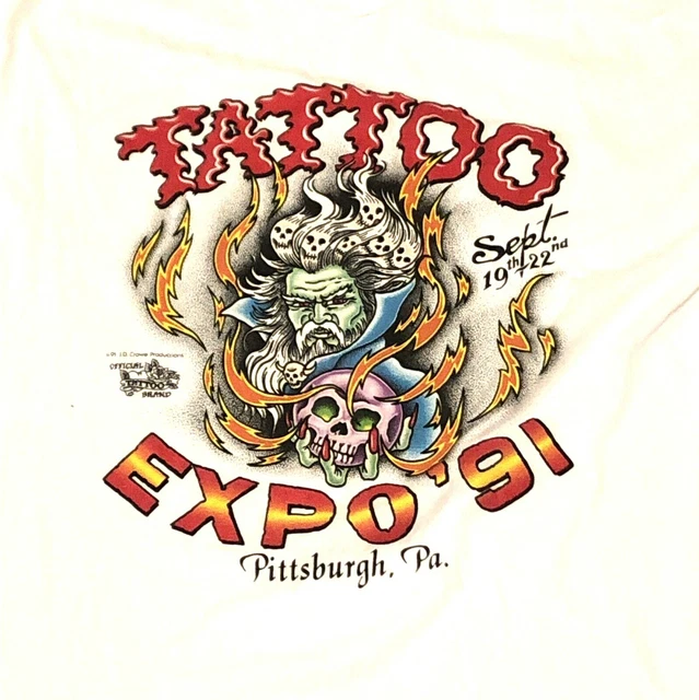 最終80s  Productions Tatoo タトゥー Tシャツ スカル 死神
