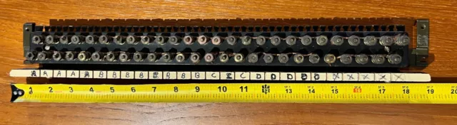 Huge 52 Post Terminal Strip Block Board Telephone, Lionel, Other Trains 19" Long