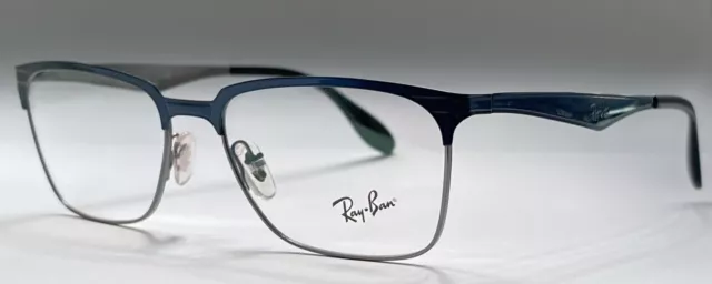 Ray-Ban Brillenfassung Herren blau silber Metall Neu ohne Etui