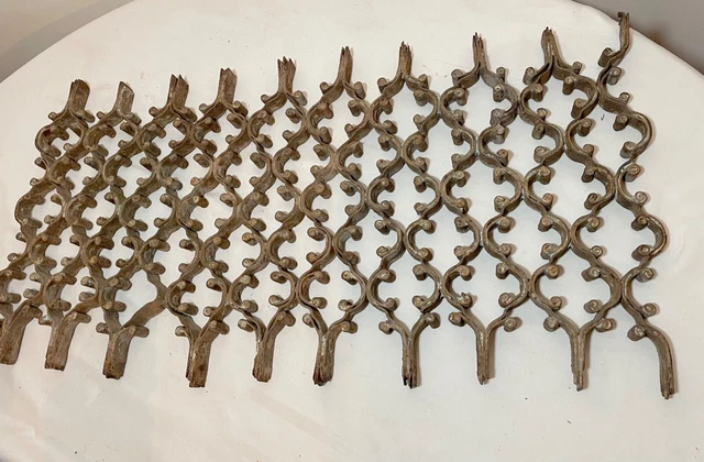 high quality antique 19th century wrought iron architectural salvage grate panel 3