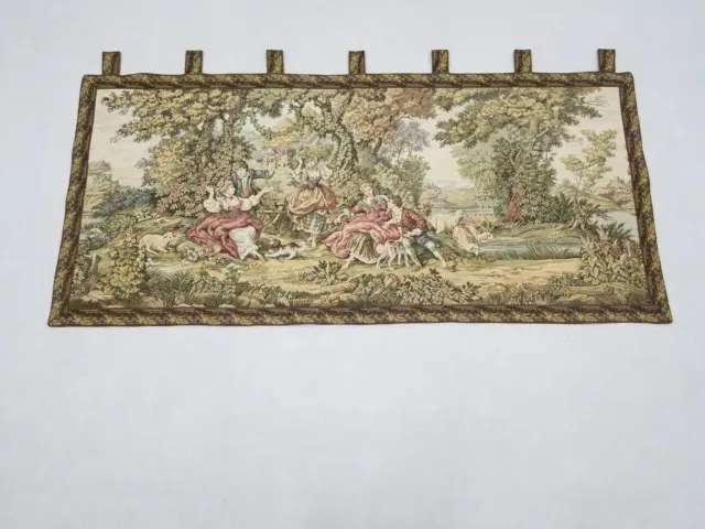 Vintage French Couples Scene Wall Hanging Tapestry 168x78cm