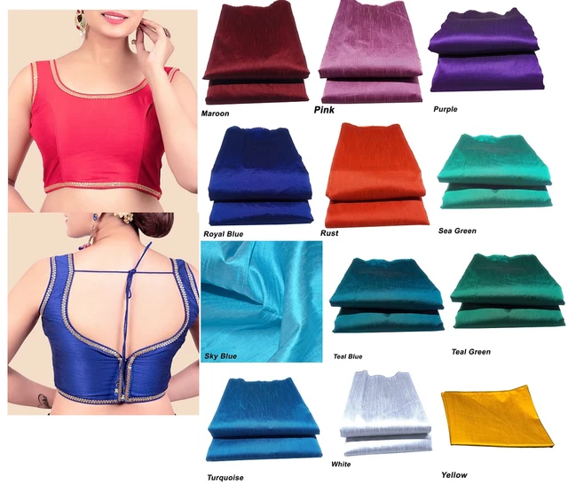 Women's Blouse Bollywood Dupion Saree Blouse Ethnic Wear Crop Top Lehenga Choli