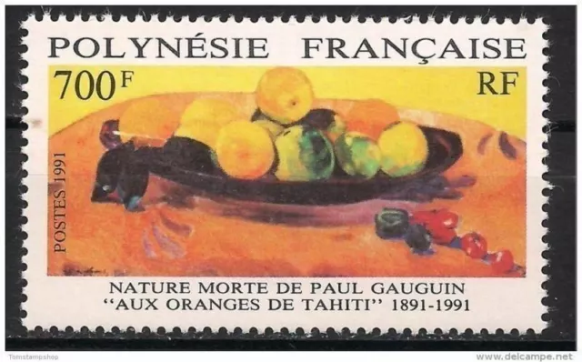 French Polynesia 1991 Paul Gauguin "Oranges of Tahiti" Fruits Painting Arts MNH