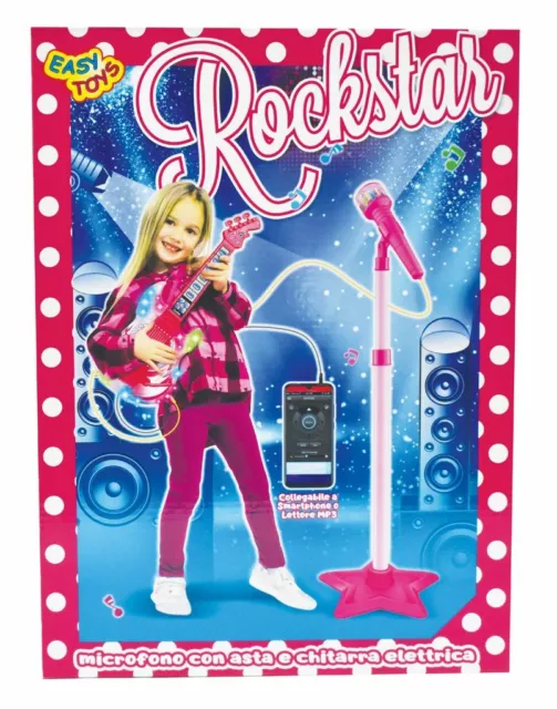 Rockstar Guitare Électrique Avec Microphone Et Barre Jouet Jeu Enfants Sar