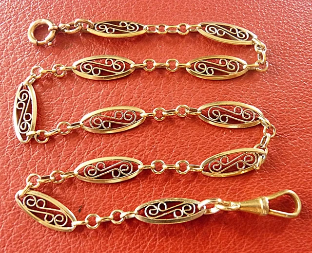 Clavet Ancien En Argent Plaqué Or Pour Chaîne De Montre Gousset Ou Châtelaine - Style Napoléon III