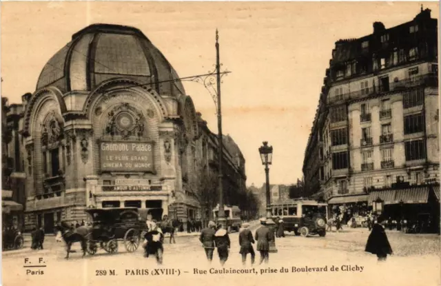 CPA AK PARIS 18e Rue Caulaincourt prise du Bd de Clichy (373690)
