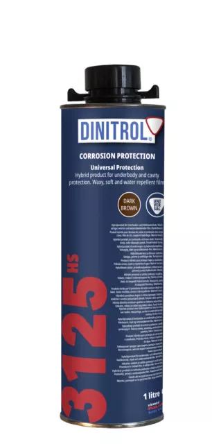 Dinitrol 3125 HS Rust Proofing Car Cavity Wax 1L Aerosol Dark Brown 1 Unit