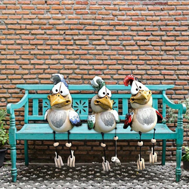 Resin Funny Chicken Statue Art Figure Ornament Courtyard Decor] Farm Garden D9A0 3