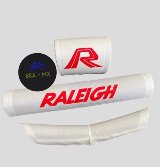 Raleigh Extra Burner  Mk1 Pad Set White Nylon With Red Writing