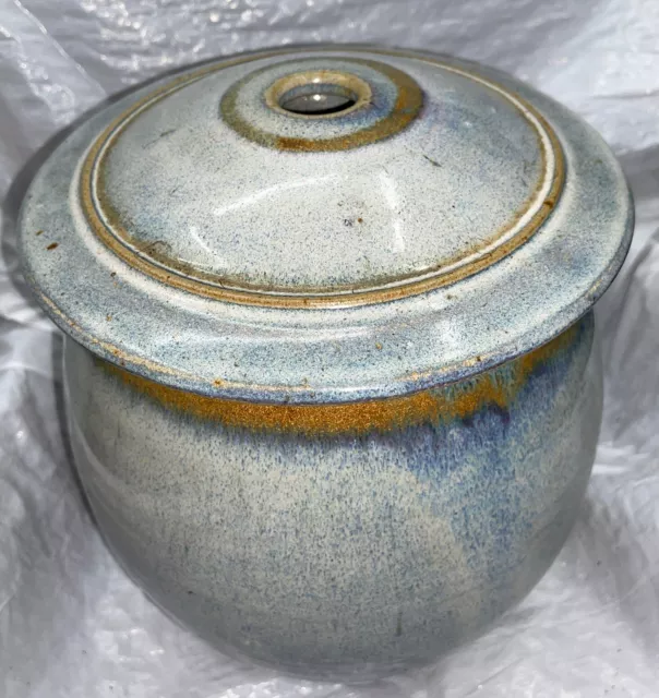 Medium Utensil Holder / Vase, Aqua Mist — Back Bay Pottery