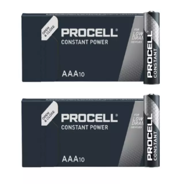 20 x Duracell Industrial Procell Constant AAA Alkaline 1.5V MN2400 Batteries