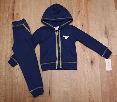 Juicy Couture Girl Hooded Jogging Set ~ Navy Blue & Gold ~