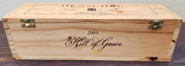 Empty Box Henschke Hill Of Grace Vintage Wooden Box 2004 Vintage