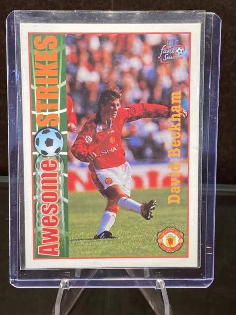 1997 Futera Fans Selection Manchester United Awesome Strikes #55 David Beckham