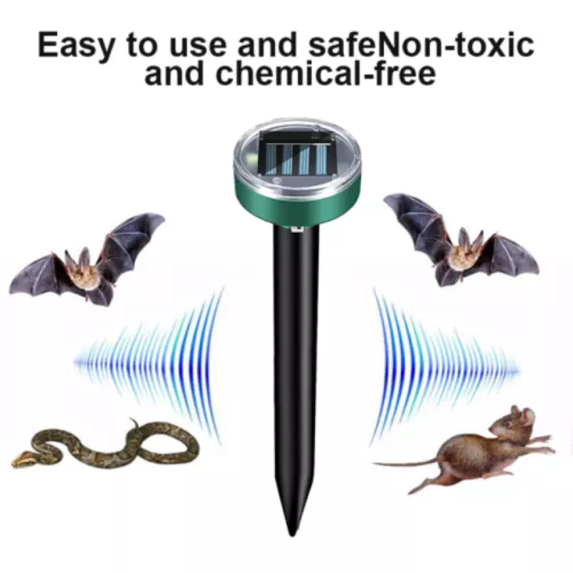 Bird Cat Scarer Pest Fox Dog Solar Ultrasonic Garden Deterrent Repeller Animal